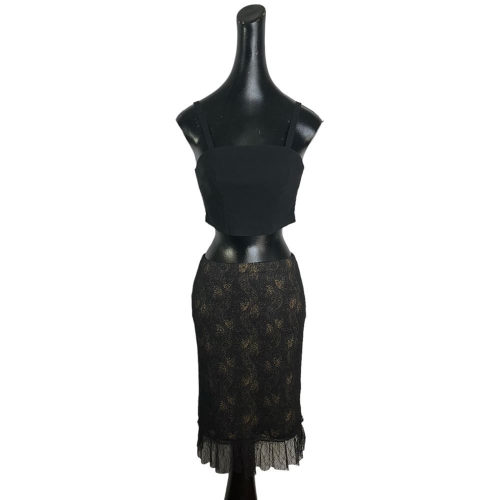 Vintage Studio F Collection black crop top - Picture 2 of 10
